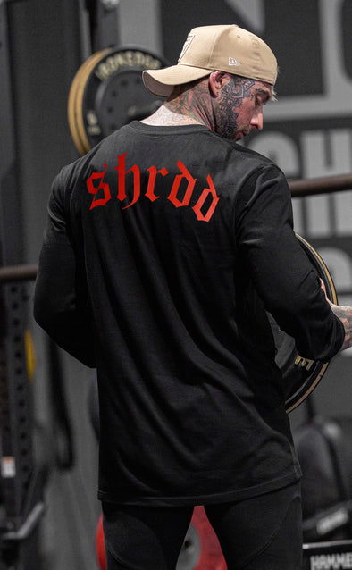 No Guts x No Glory - Long Sleeve t-shirt - Black / Red - Stay Shredded