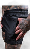 Quads of the Gods - Lift Shorts - Stealth Black / Black - Stay Shredded