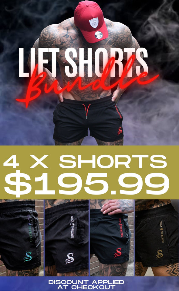 4 X Lift Shorts Bundle - Stay Shredded