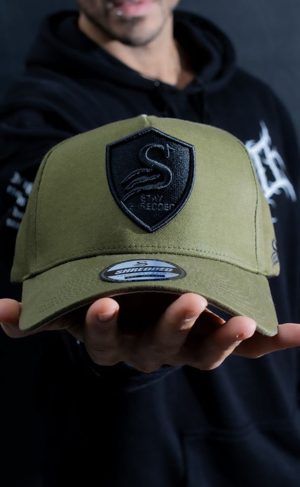 FREE - Premium Crest A-Frame Cap - Army Green Khaki - Stay Shredded