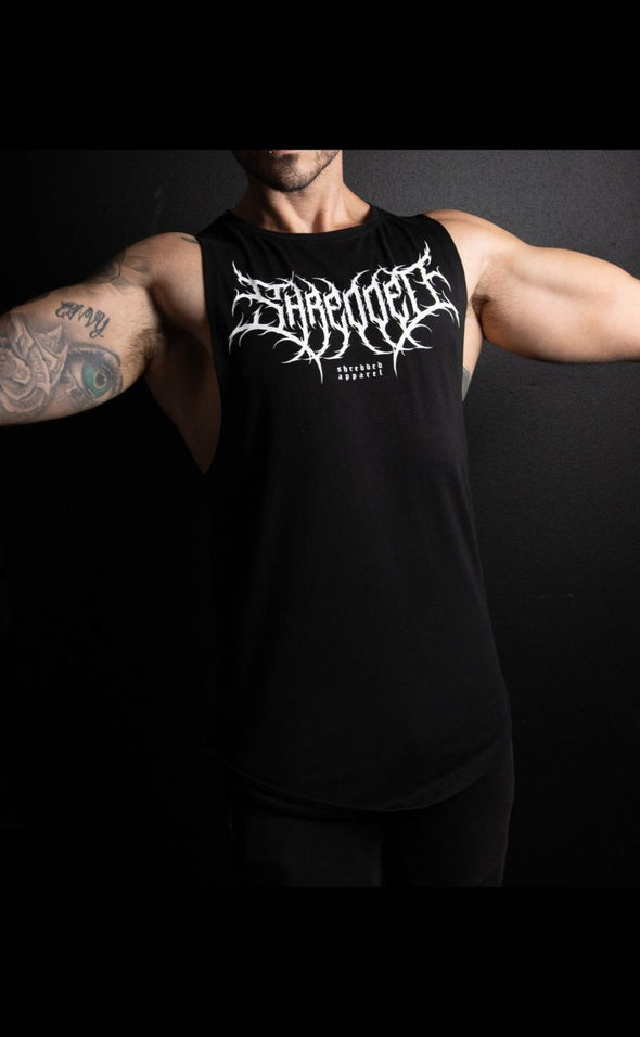 Metal - Delt Muscle Tanktop - Black/White - Stay Shredded