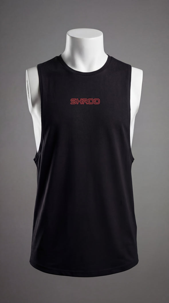 SHRDD Hollow - Delt Muscle Tanktop - Black/Red