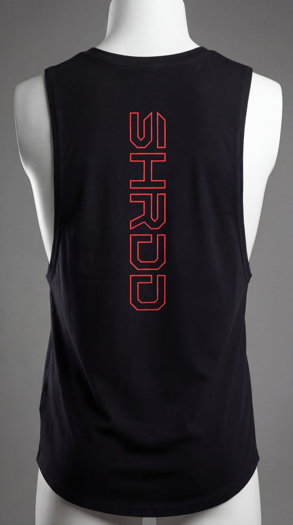 SHRDD Hollow - Delt Muscle Tanktop - Black/Red