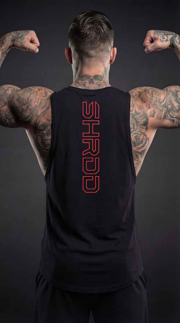SHRDD Hollow - Delt Muscle Tanktop - Black/Red