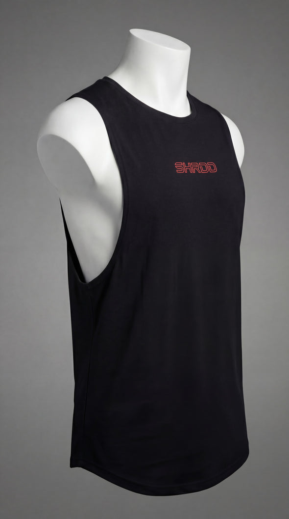 SHRDD Hollow - Delt Muscle Tanktop - Black/Red
