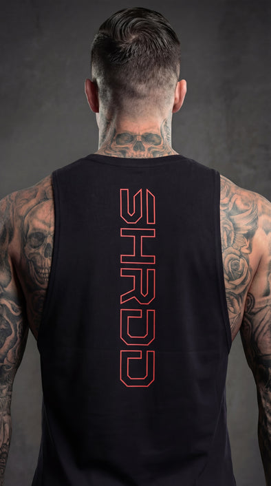 SHRDD Hollow - Delt Muscle Tanktop - Black/Red