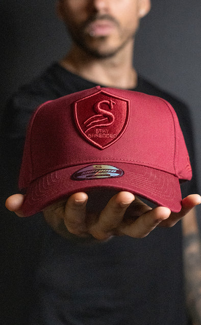 Premium Crest A-Frame Cap - Maroon Burgundy