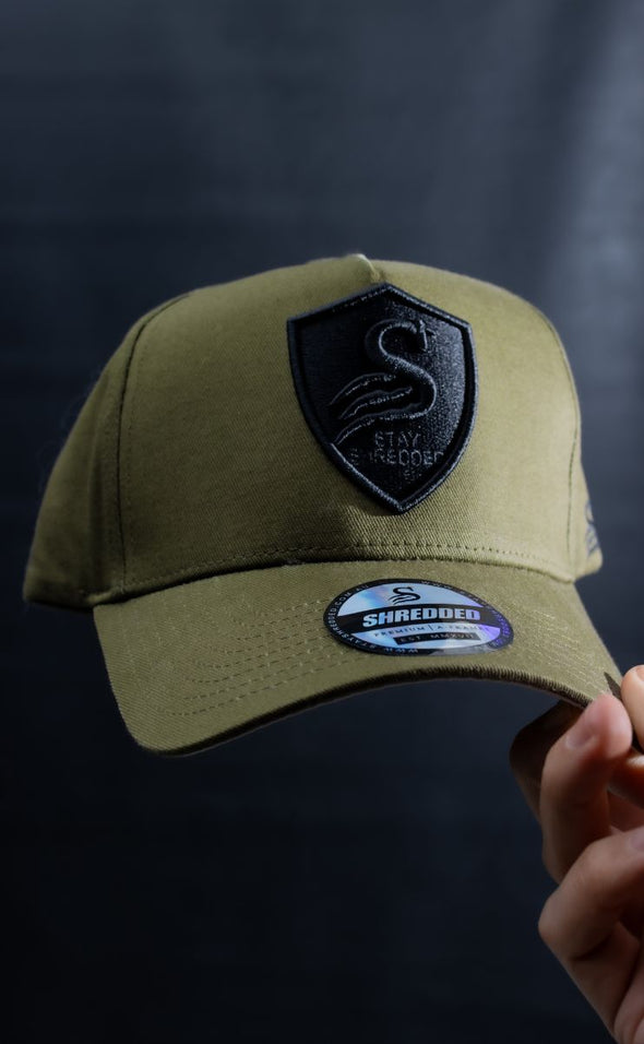 Premium Crest A-Frame Cap - Army Green Khaki