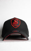 Premium Crest A-Frame Cap - Black / Red - Stay Shredded