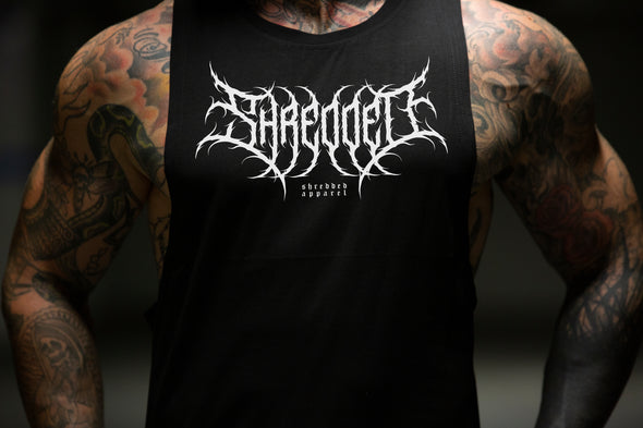 Metal - Delt Muscle Tanktop - Black/White - Stay Shredded