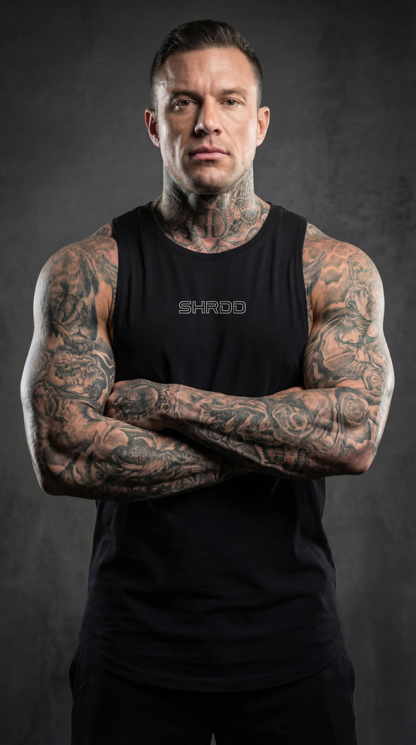 SHRDD Hollow - Delt Muscle Tanktop - Black/White