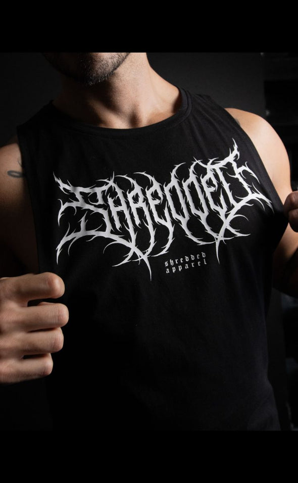 Metal - Delt Muscle Tanktop - Black/White - Stay Shredded