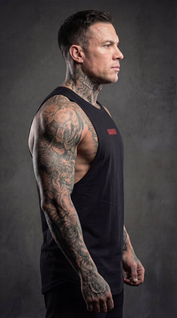 SHRDD Hollow - Delt Muscle Tanktop - Black/Red