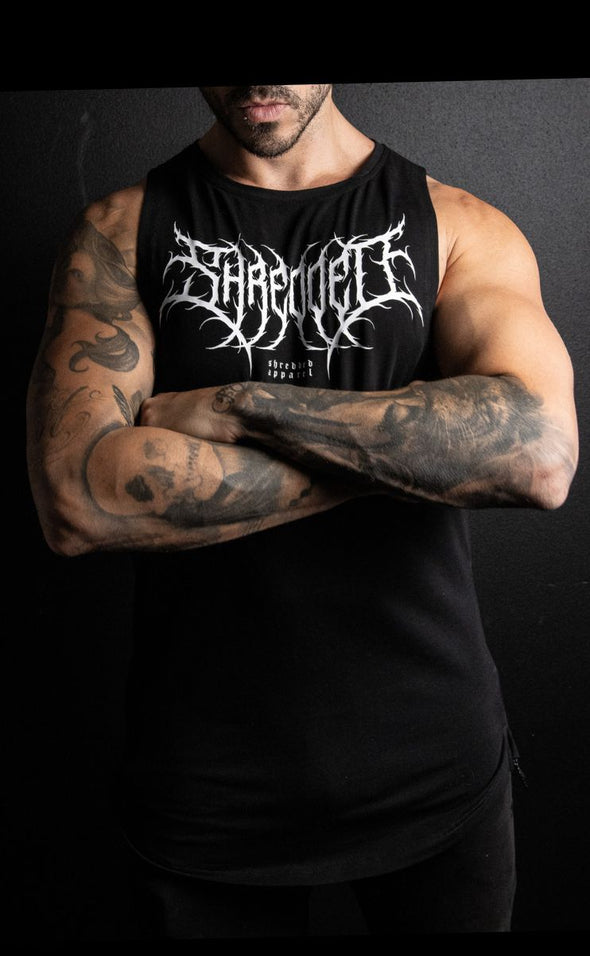 Metal - Delt Muscle Tanktop - Black/White - Stay Shredded