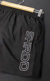 Shrdd Hollow - 7inch Active Shorts - Black / Red - Stay Shredded