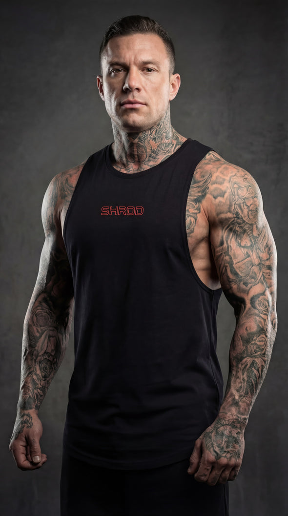 SHRDD Hollow - Delt Muscle Tanktop - Black/Red