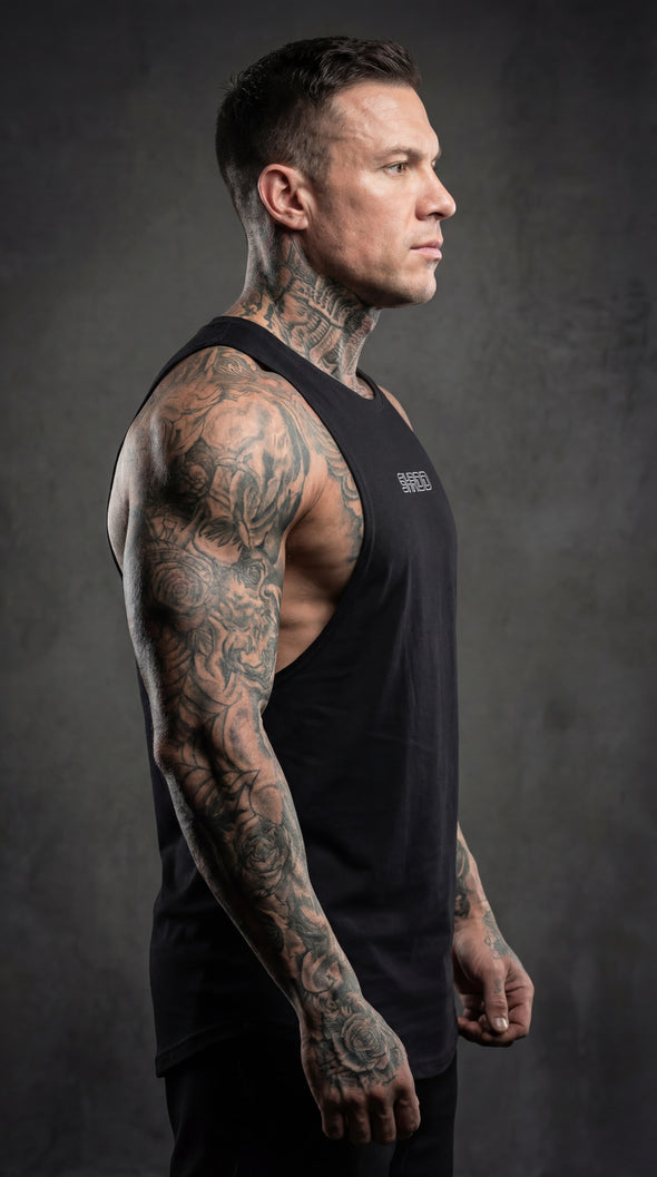 SHRDD Hollow - Delt Muscle Tanktop - Black/White