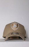 Premium Crest A-Frame Cap - 'Tumbleweed' Brown/White - Stay Shredded