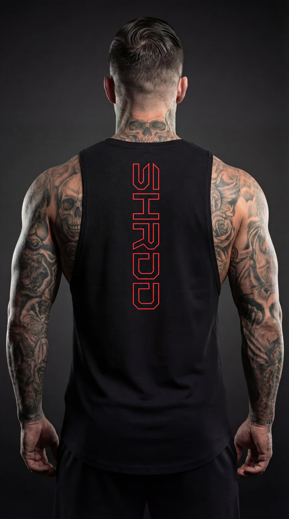 SHRDD Hollow - Delt Muscle Tanktop - Black/Red