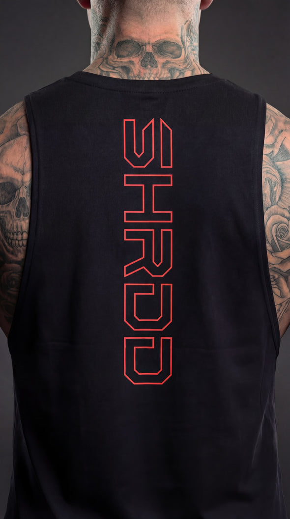 SHRDD Hollow - Delt Muscle Tanktop - Black/Red
