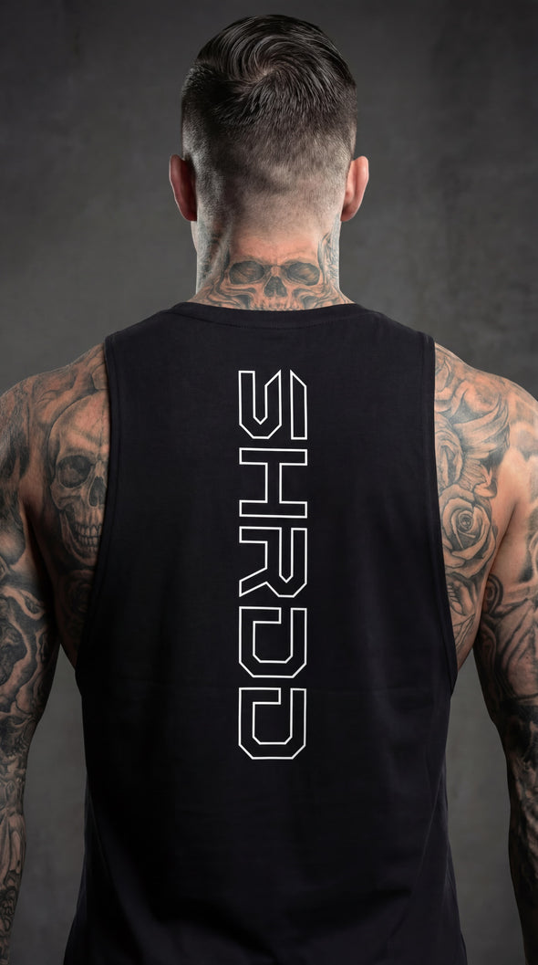 SHRDD Hollow - Delt Muscle Tanktop - Black/White