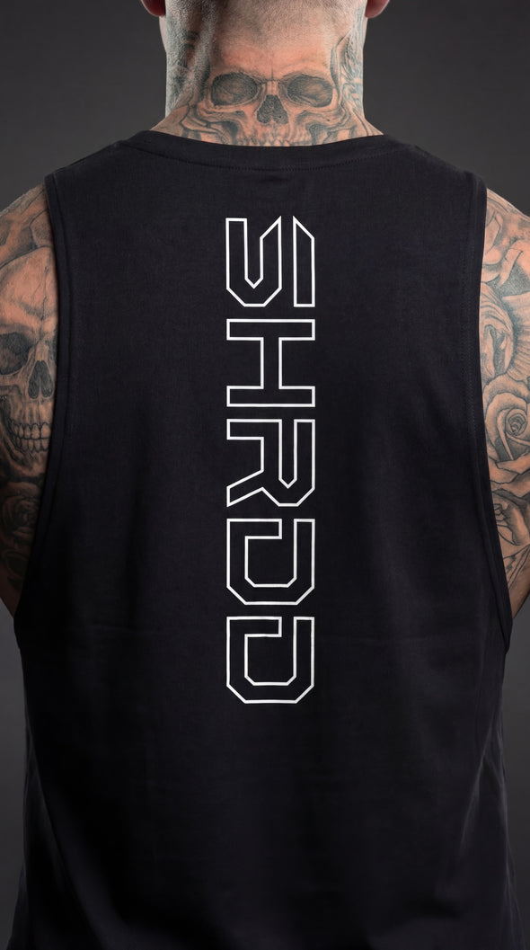 SHRDD Hollow - Delt Muscle Tanktop - Black/White