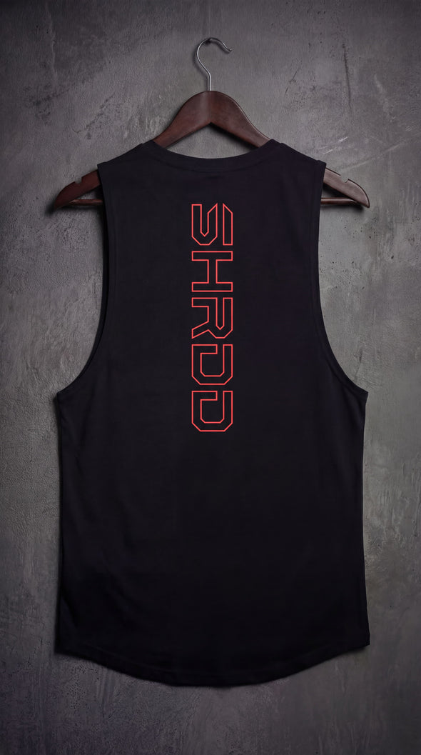 SHRDD Hollow - Delt Muscle Tanktop - Black/Red