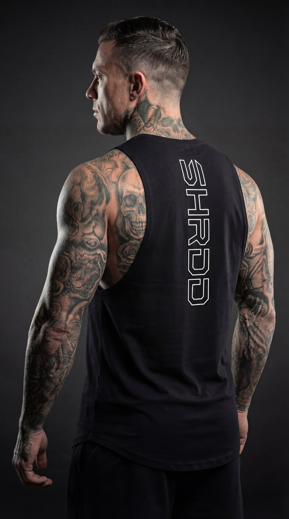 SHRDD Hollow - Delt Muscle Tanktop - Black/White