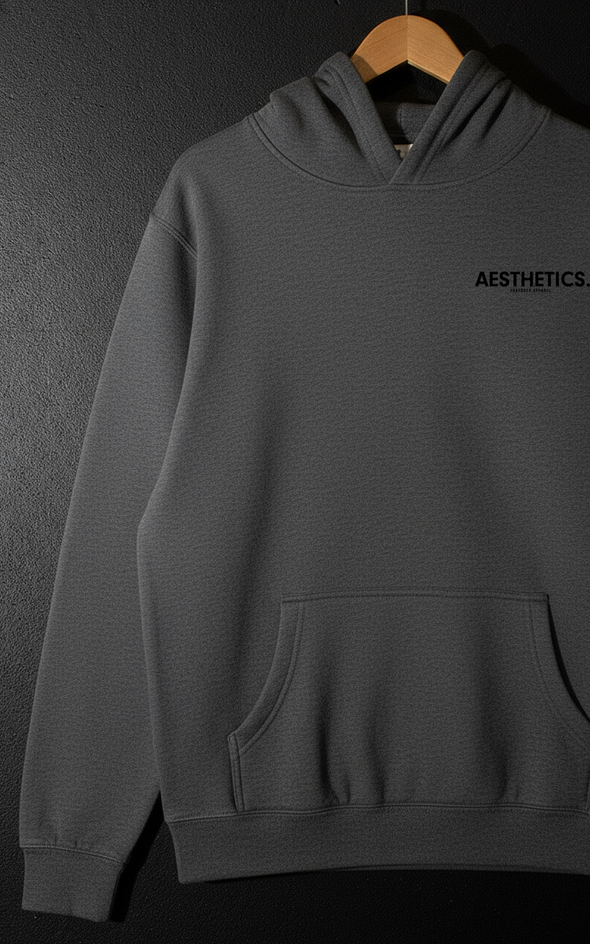 AESTHETICS. - Premium Hoodie - UniSex - Grey / Black
