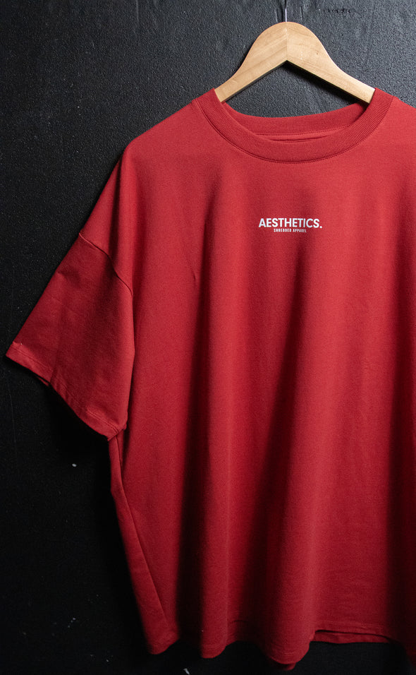 AESTHETICS. - Pump cover - Oversized Gym T-shirt  - Red