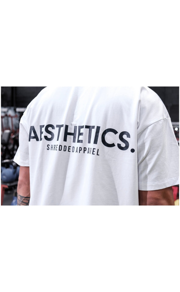 AESTHETICS. - Pump cover - Oversized Gym T-shirt  - White