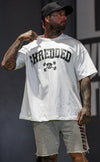 Bone Baller - Pump cover - Oversized Gym T-shirt  - White - Stay Shredded
