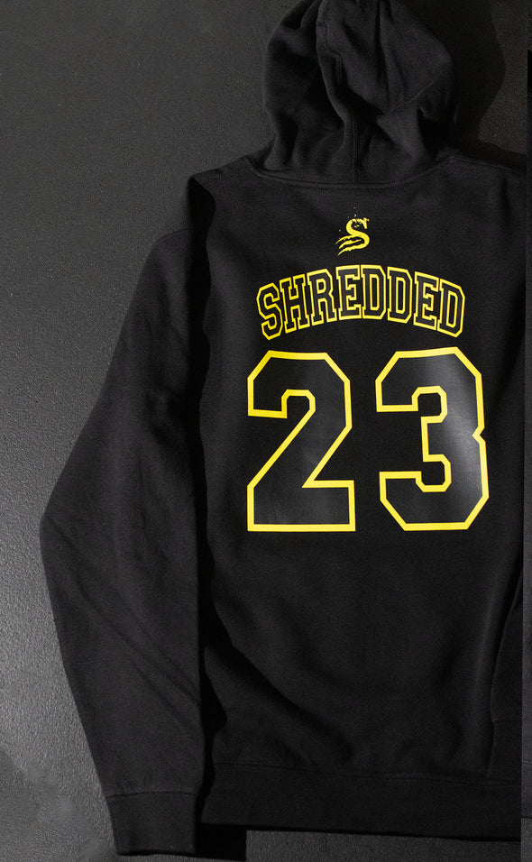 Baller - Premium Fleece Hoodie - UniSex - Black/Yellow - Stay Shredded