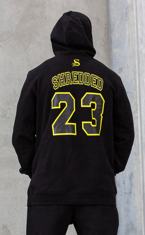 Baller - Premium Fleece Hoodie - UniSex - Black/Yellow - Stay Shredded