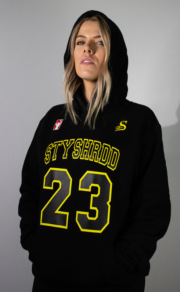 Baller - Premium Fleece Hoodie - UniSex - Black/Yellow - Stay Shredded
