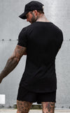 Essentials - Basic Muscle T-shirt - Curved Hem - Black - Stay Shredded