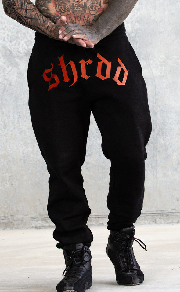 Shrdd Track Pant - Unisex - Black / Red - Stay Shredded