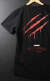 Drip - Fitted Muscle T-shirt - Curved Hem - Black/Red - Stay Shredded