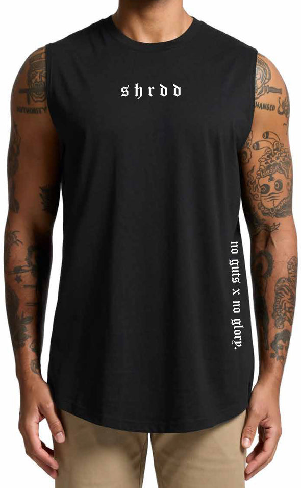 No Guts X No Glory - Muscle Tank top - Black/ White - Stay Shredded