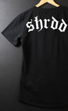 No Guts X No Glory - Fitted Muscle T-shirt - Curved Hem - Black / White - Stay Shredded