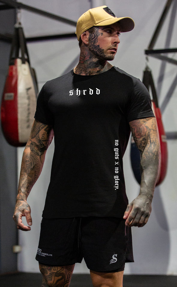 No Guts X No Glory - Muscle T-shirt - Black / White - Stay Shredded