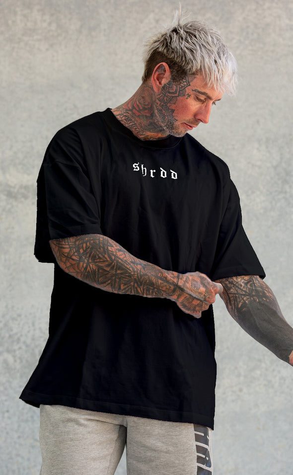 No Guts X No Glory - Pump cover - Oversized Gym T-shirt  - Black - Stay Shredded