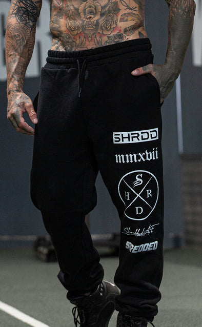 (PRE ORDER & SAVE) - Stacked Track Pant - Unisex - Black - Stay Shredded
