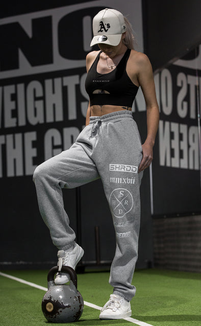 Stacked Track Pant - Unisex - Grey Marle - Stay Shredded