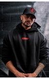 Premium Drip Hoodie - UniSex - Black/Red - Stay Shredded