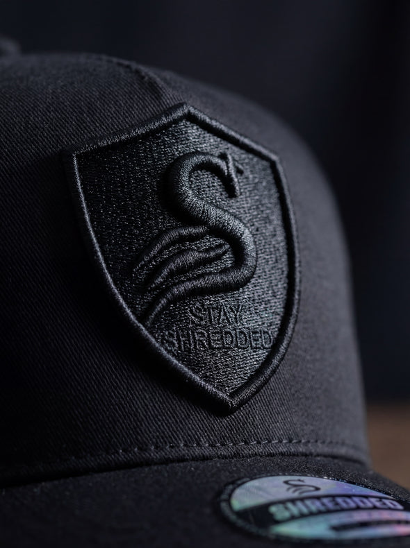 Premium Crest A-Frame Cap - Stealth - Black / Black