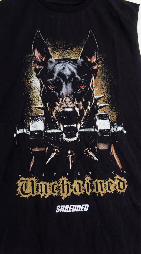 Unchained Doberman Oversized Tank | Men's Gym Singlet Australia | Premium Muscle Tank | Black/Coloured