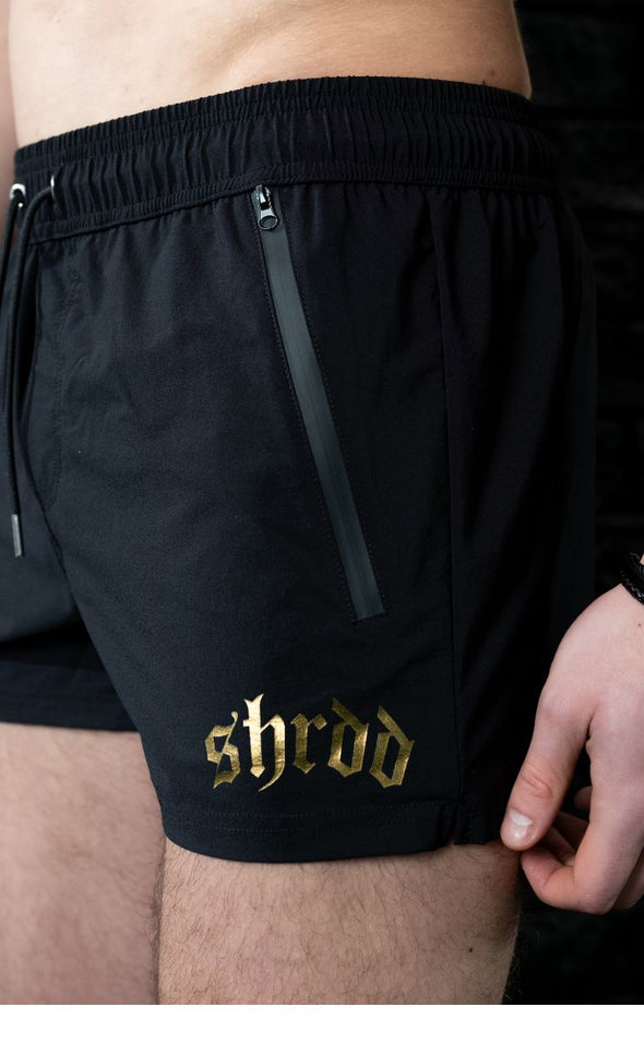 Wolves - Quads of the Gods Lift Shorts -Black / Gold