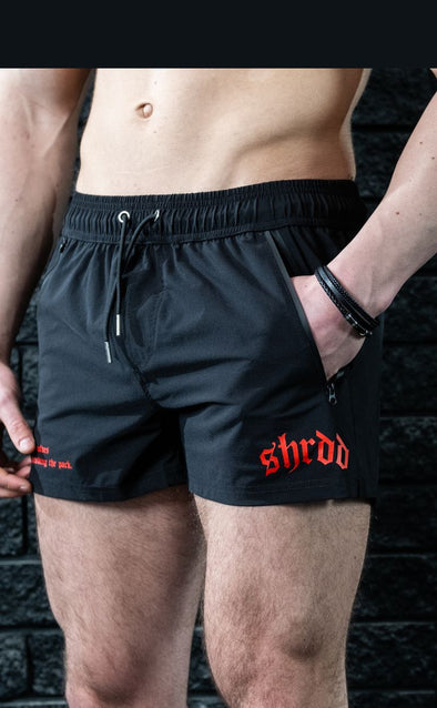 Wolves - Quads of the Gods Lift Shorts -Black / Red