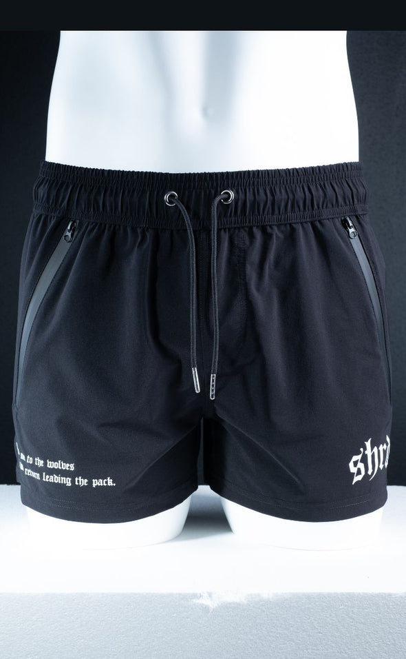 Wolves - Quads of the Gods Lift Shorts -Black / White - Stay Shredded